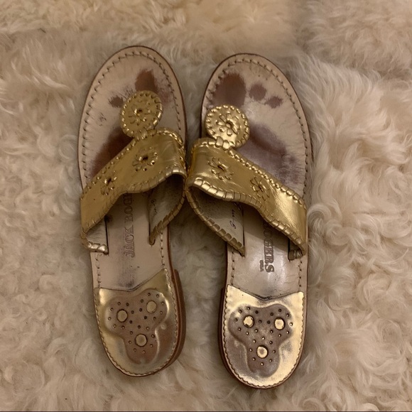 Jack Rogers Gold Sandals - Picture 2 of 7